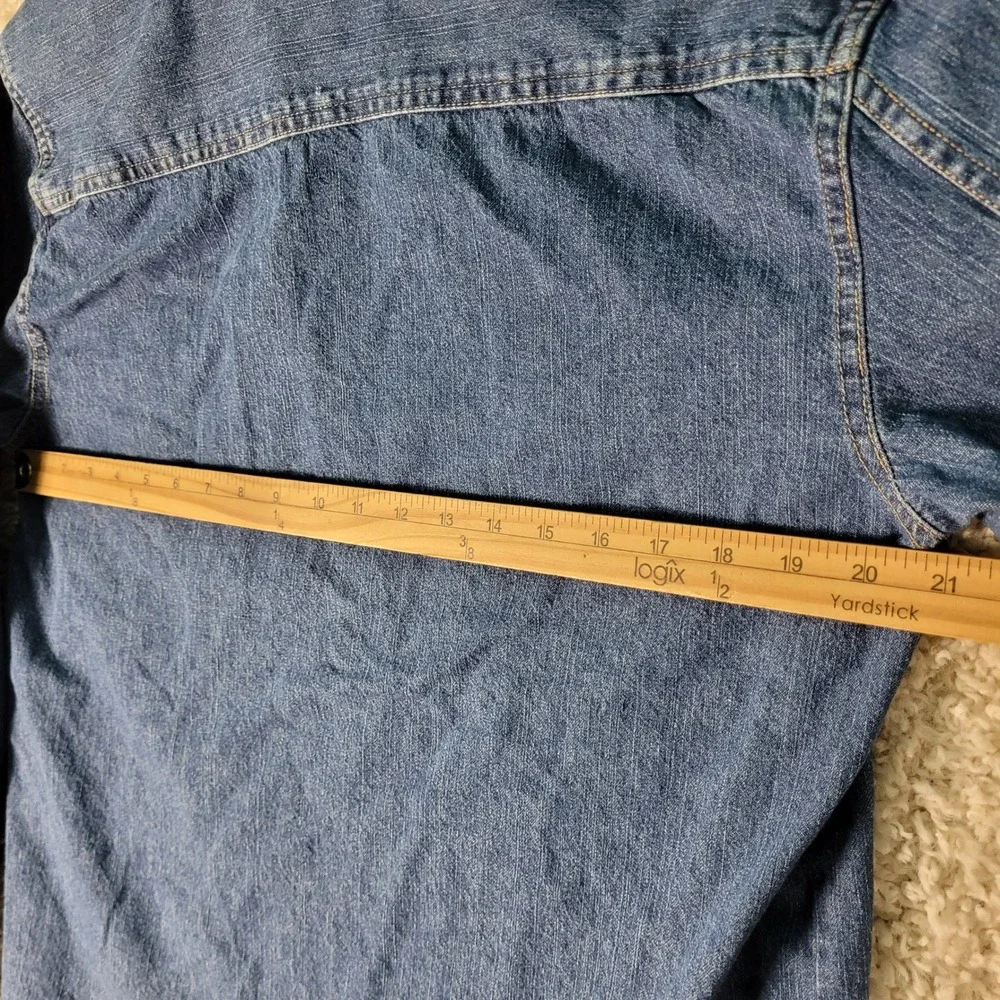 Levi's Denim Chore Shirt Men's Medium Blue 4-Pocket Cotton Button-Up Long Sleeve